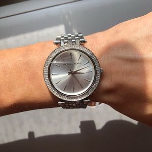 MK silver watch